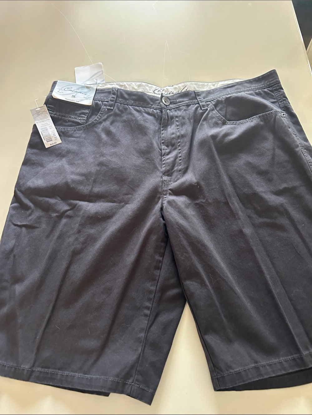 Men's Light Black Cotton Shorts